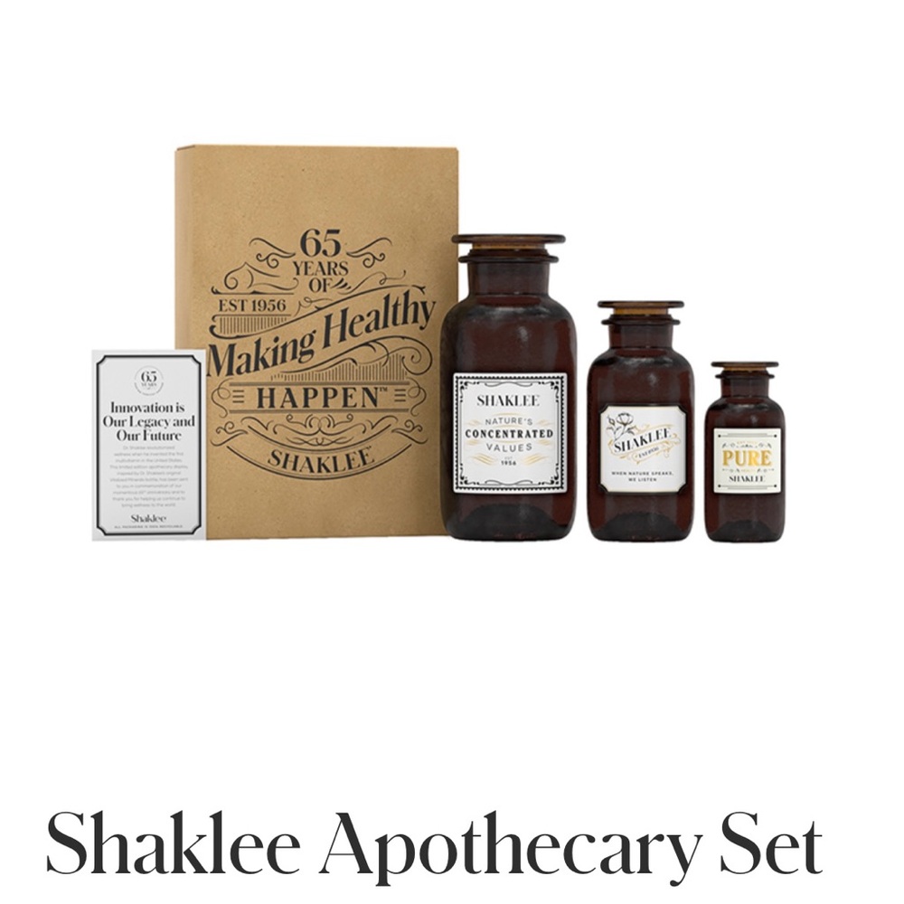 Shaklee 65th Anniversary-Apothecary set-limited Edition-in box